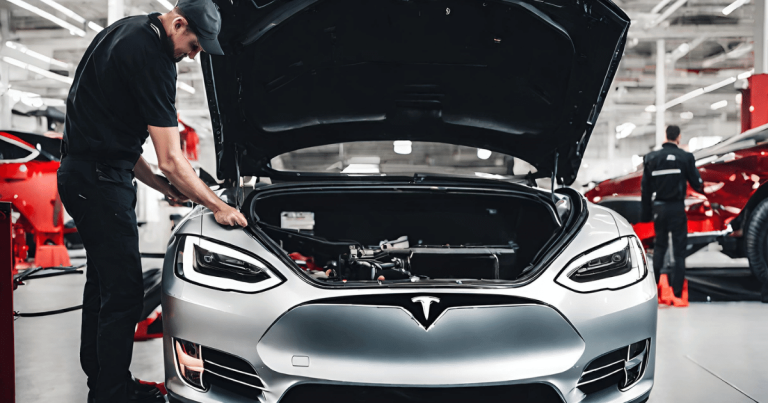 Where is engine located on Tesla